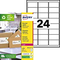 Los mejores  - AVERY LR7159-100 - Etiquetas adhesivas (63-5 x 33-9 mm- 100% recicladas- 2400 unidades)